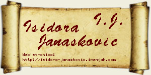 Isidora Janašković vizit kartica
